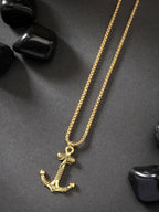 NVR Men Set of 2 Silver & Gold Stainless Steel Pendant with Chain | Grocsy