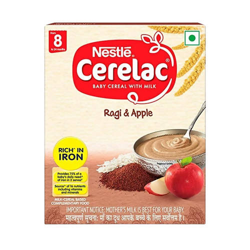 Nestle Cerelac Baby Cereal With Milk - Ragi & Apple | Grocsy