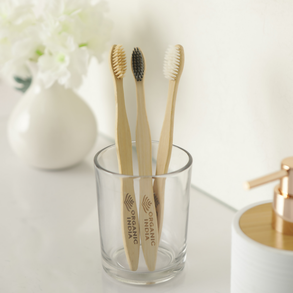 Organic India Bamboo Toothbrush | Grocsy