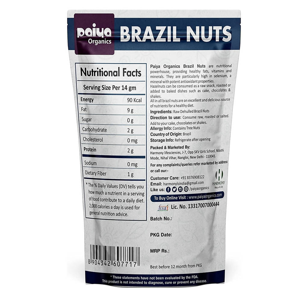Paiya Organics Brazil Nuts | Grocsy