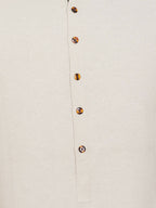 Even Apparels Beige Pure Cotton Men's Kurta With Band Collar | Grocsy