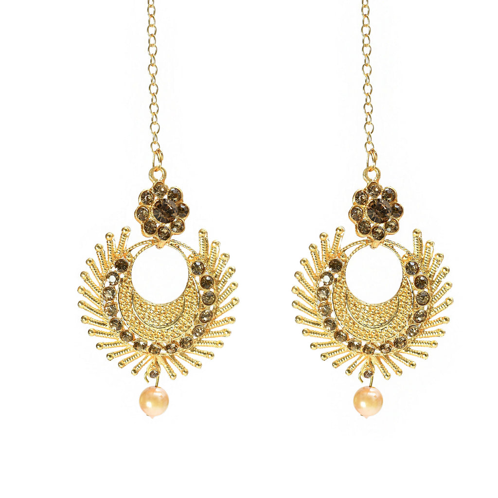 Mominos Fashion Johar Kamal Gold-Polished Brass Finish Long Necklace For Women (Golden) | Grocsy