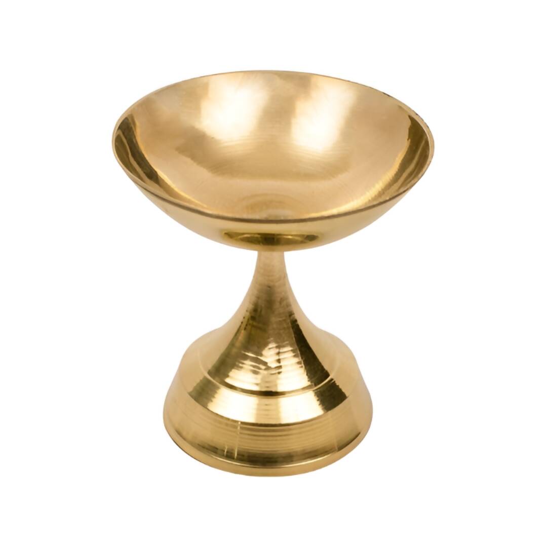 Spillbox Gold-Toned Brass Niranjan Small Deep Pooja Essential | Grocsy