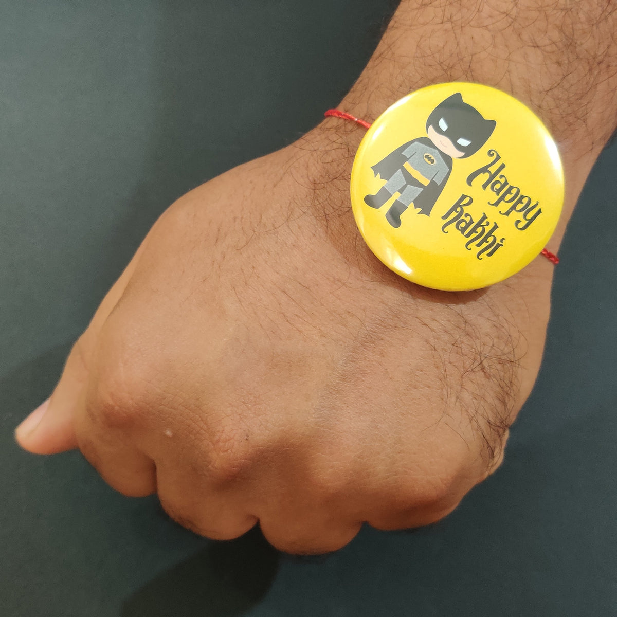 Indianvibez Batman Metal Rakhi with Fridge Magnet - Kids Rakhi | Grocsy