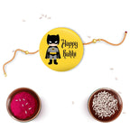 Indianvibez Batman Metal Rakhi with Fridge Magnet - Kids Rakhi | Grocsy
