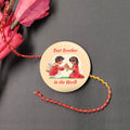Indianvibez Best Brother in the World Metal Rakhi with Fridge Magnet - Kids Rakhi | Grocsy