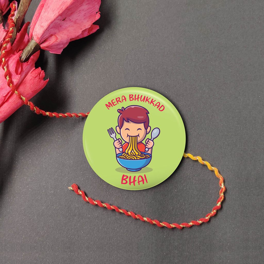 Indianvibez Bhukkad Bhai Metal Rakhi with Fridge Magnet - Kids Rakhi | Grocsy