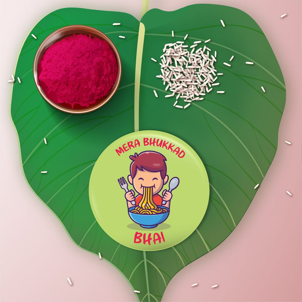 Indianvibez Bhukkad Bhai Metal Rakhi with Fridge Magnet - Kids Rakhi | Grocsy