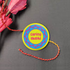 Indianvibez Caring Bhabhi Metal Rakhi/Lumba with Fridge Magnet - Kids Rakhi | Grocsy