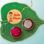Indianvibez Chota Bheem Metal Rakhi with Fridge Magnet - Kids Rakhi | Grocsy
