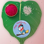 Indianvibez Doraemon Metal Rakhi with Fridge Magnet - Kids Rakhi | Grocsy