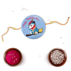 Indianvibez Doraemon Metal Rakhi with Fridge Magnet - Kids Rakhi | Grocsy