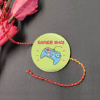 Indianvibez Gamer Bhai Metal Rakhi with Fridge Magnet - Kids Rakhi | Grocsy