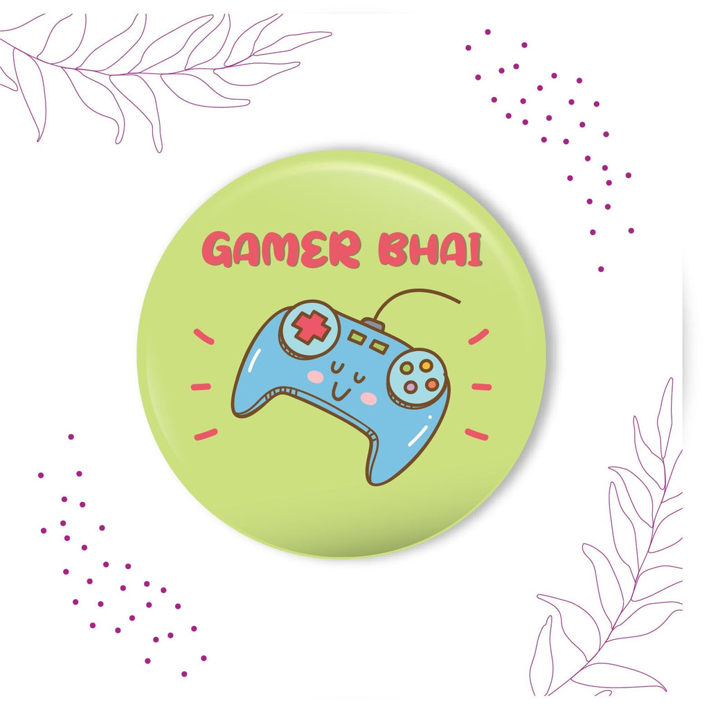 Indianvibez Gamer Bhai Metal Rakhi with Fridge Magnet - Kids Rakhi | Grocsy