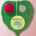 Indianvibez Gamer Bhai Metal Rakhi with Fridge Magnet - Kids Rakhi | Grocsy