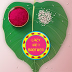 Indianvibez Lazy No 1 Brother Metal Rakhi with Fridge Magnet - Kids Rakhi | Grocsy