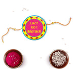 Indianvibez Lazy No 1 Brother Metal Rakhi with Fridge Magnet - Kids Rakhi | Grocsy