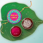 Indianvibez Maa Da Ladla Metal Rakhi with Fridge Magnet - Kids Rakhi | Grocsy