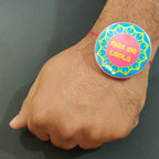 Indianvibez Maa Da Ladla Metal Rakhi with Fridge Magnet - Kids Rakhi | Grocsy