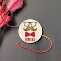Indianvibez Moustache Bhai Metal Rakhi with Fridge Magnet - Kids Rakhi | Grocsy