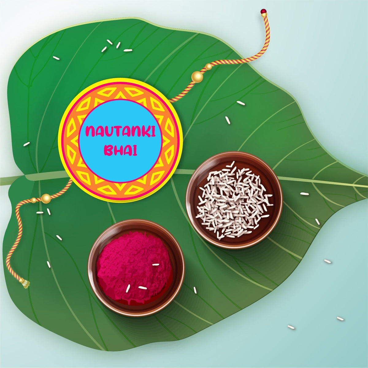 Indianvibez Nautanki Bhai Metal Rakhi with Fridge Magnet - Kids Rakhi | Grocsy