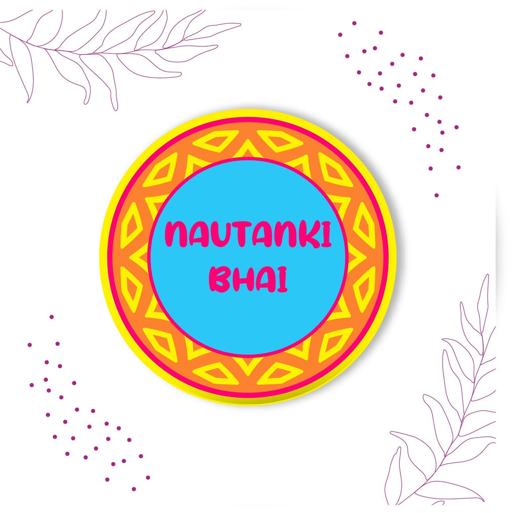 Indianvibez Nautanki Bhai Metal Rakhi with Fridge Magnet - Kids Rakhi | Grocsy