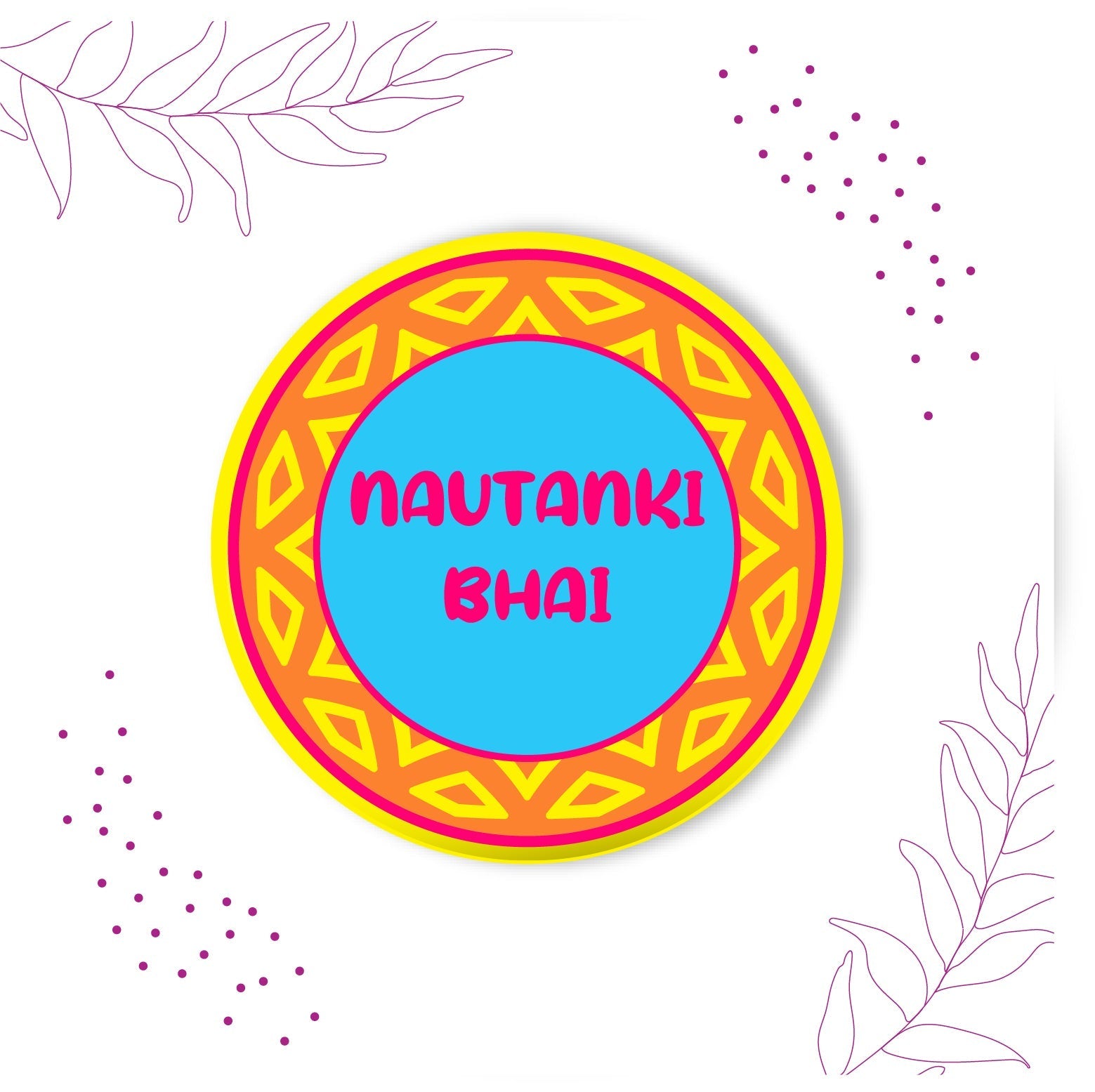 Indianvibez Nautanki Bhai Metal Rakhi with Fridge Magnet - Kids Rakhi | Grocsy