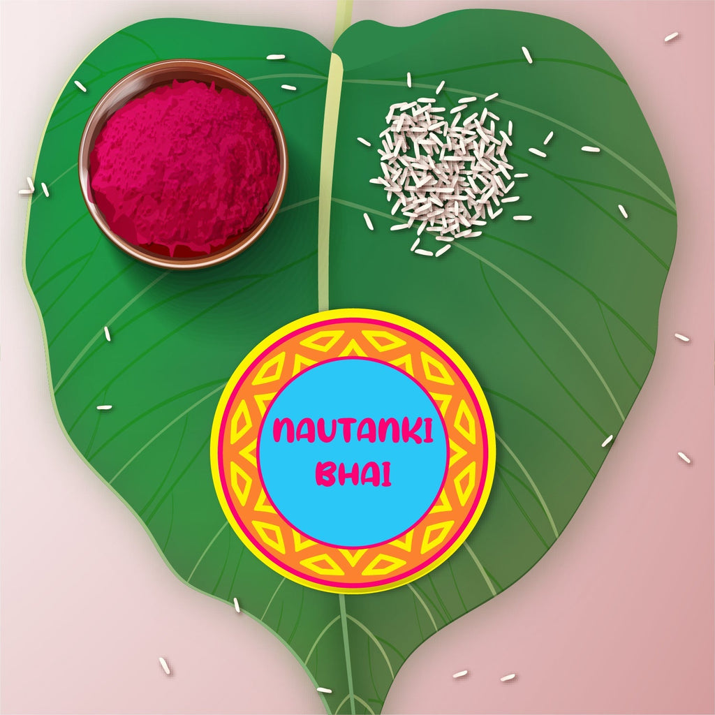 Indianvibez Nautanki Bhai Metal Rakhi with Fridge Magnet - Kids Rakhi | Grocsy
