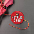 Indianvibez Netflix & Bro Metal Rakhi with Fridge Magnet - Kids Rakhi | Grocsy
