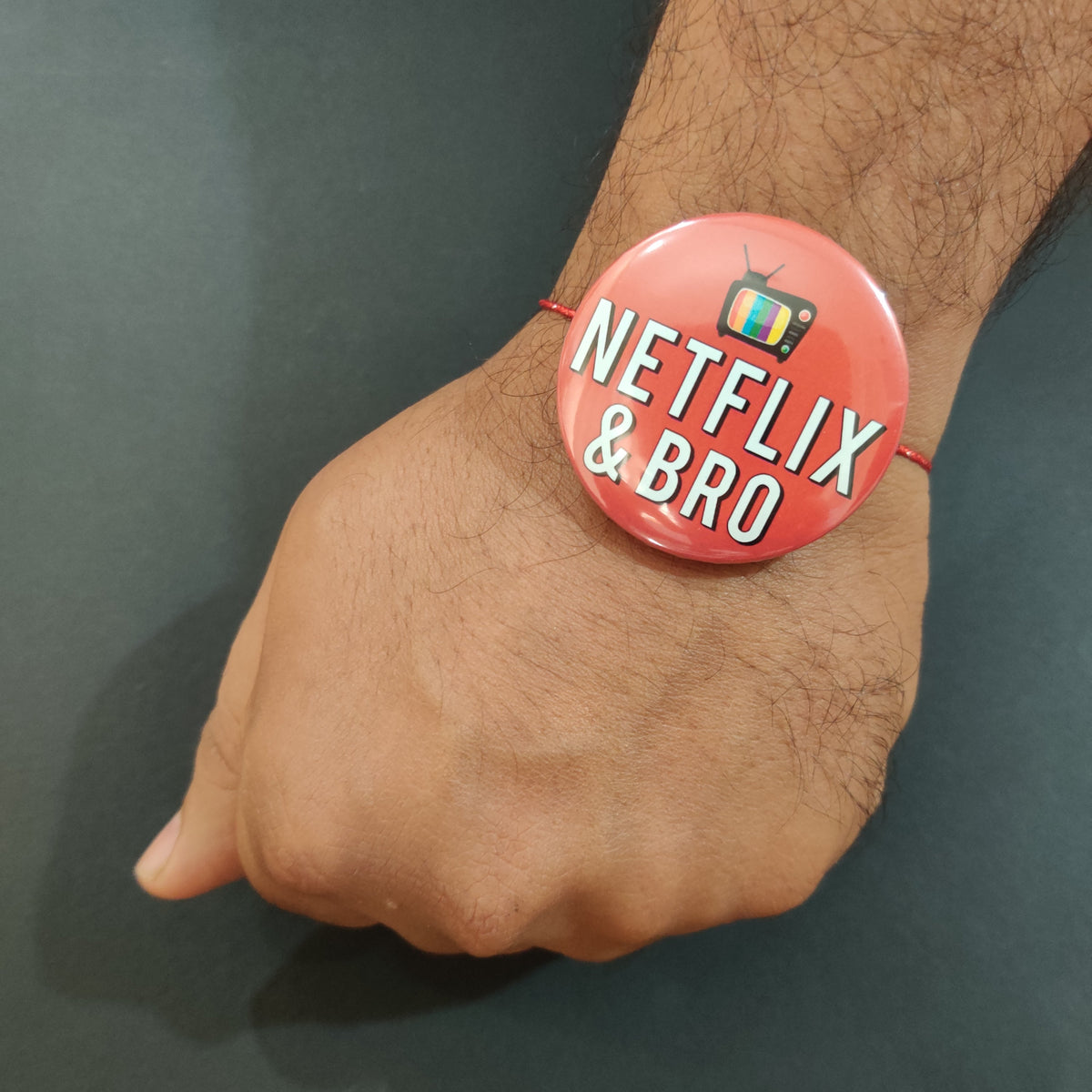 Indianvibez Netflix & Bro Metal Rakhi with Fridge Magnet - Kids Rakhi | Grocsy