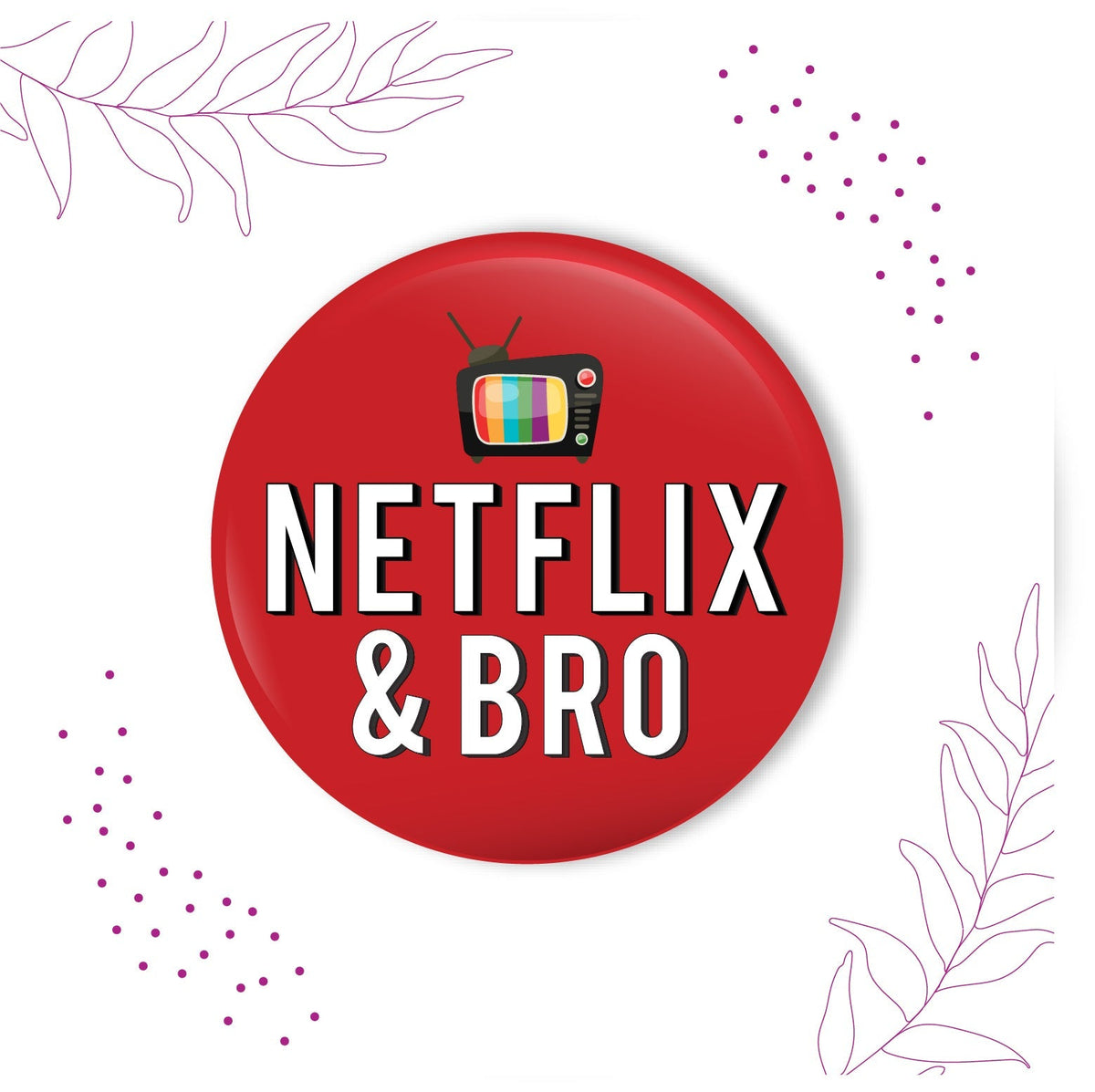 Indianvibez Netflix & Bro Metal Rakhi with Fridge Magnet - Kids Rakhi | Grocsy