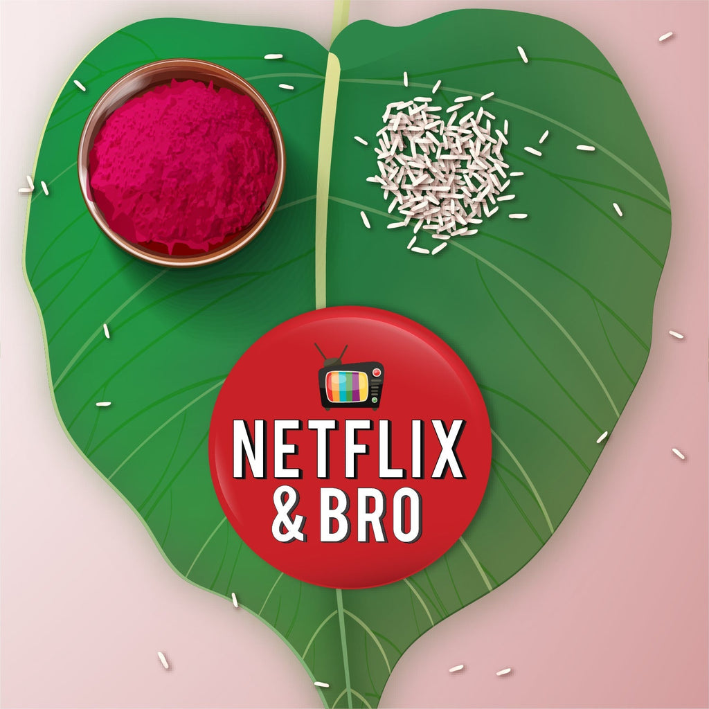 Indianvibez Netflix & Bro Metal Rakhi with Fridge Magnet - Kids Rakhi | Grocsy