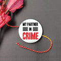 Indianvibez Partner in Crime Metal Rakhi with Fridge Magnet - Kids Rakhi | Grocsy