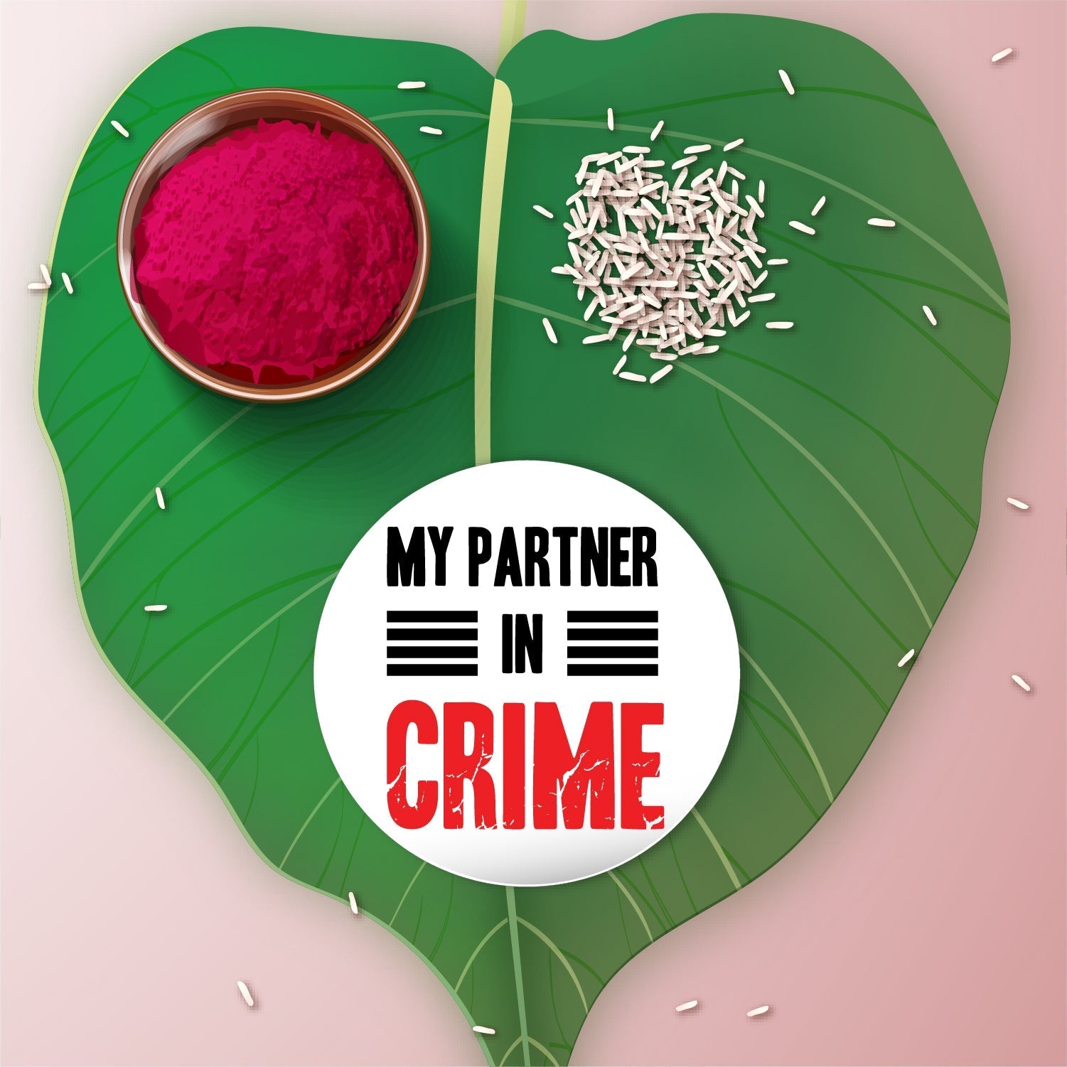 Indianvibez Partner in Crime Metal Rakhi with Fridge Magnet - Kids Rakhi | Grocsy