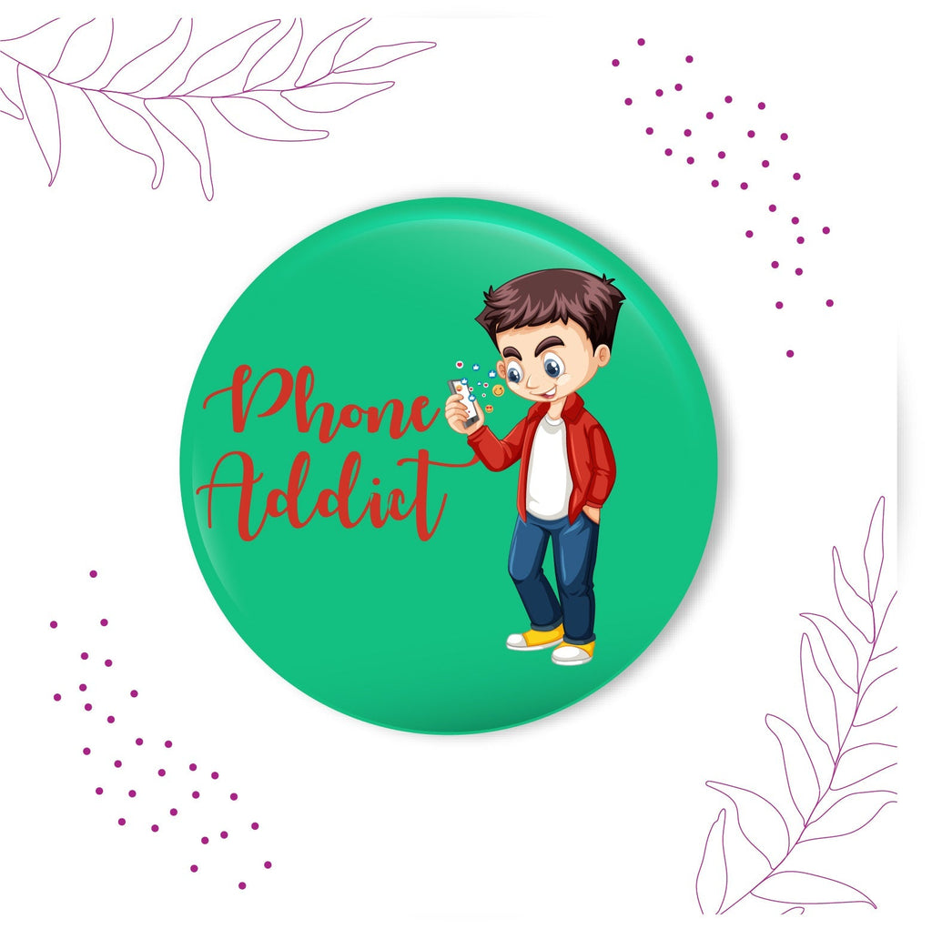 Indianvibez Phone Addict Metal Rakhi with Fridge Magnet - Kids Rakhi | Grocsy
