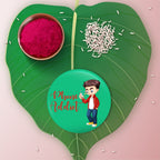 Indianvibez Phone Addict Metal Rakhi with Fridge Magnet - Kids Rakhi | Grocsy
