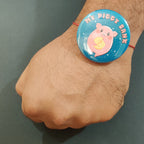 Indianvibez My Piggy Bank Metal Rakhi with Fridge Magnet - Kids Rakhi | Grocsy