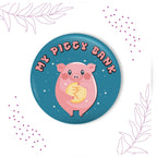 Indianvibez My Piggy Bank Metal Rakhi with Fridge Magnet - Kids Rakhi | Grocsy