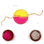 Indianvibez Pyari Bhabhi Metal Rakhi/Lumba with Fridge Magnet - Kids Rakhi | Grocsy