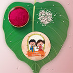 Indianvibez Happy Raksha Bandhan Metal Rakhi with Fridge Magnet - Kids Rakhi | Grocsy