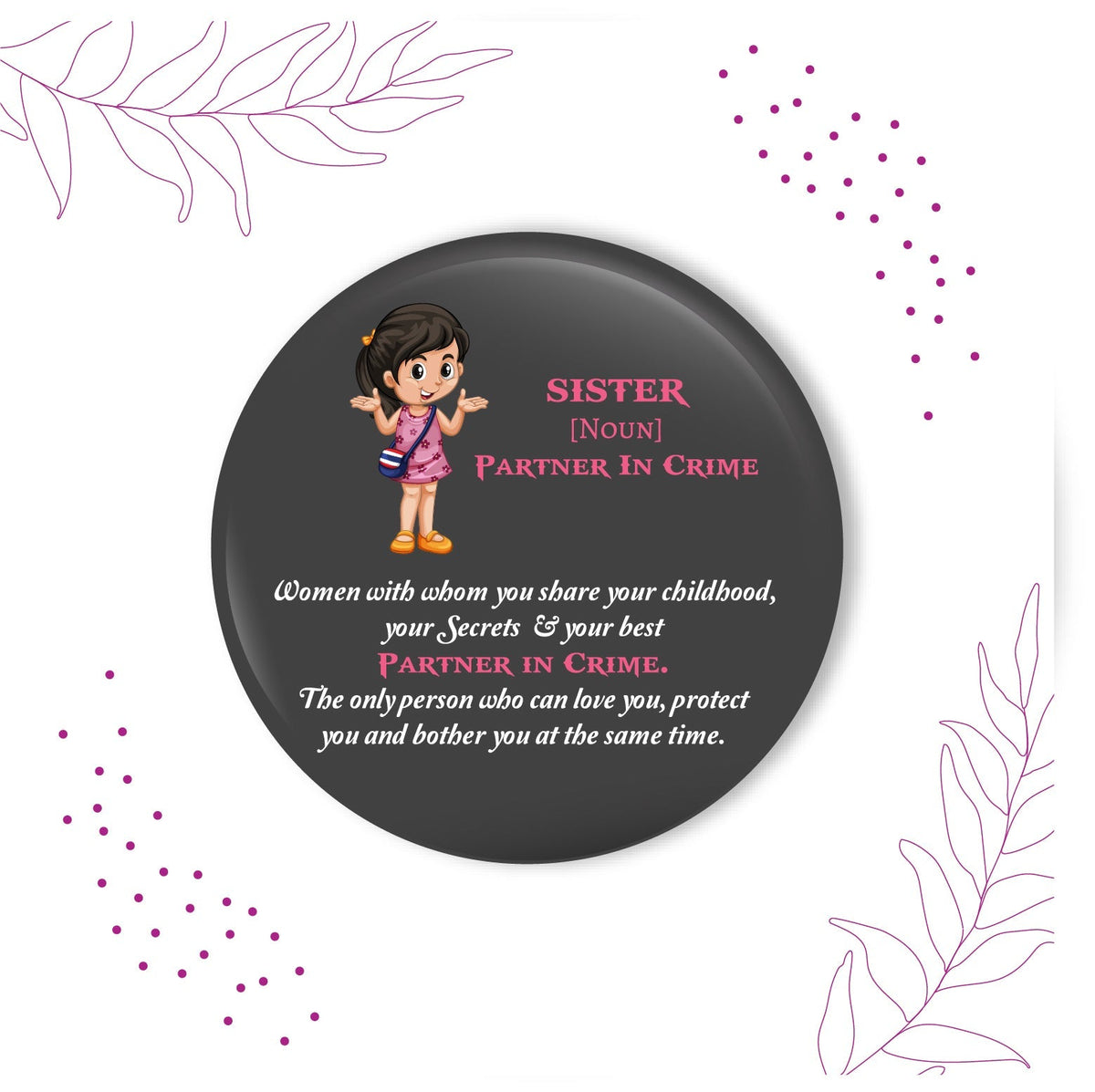 Indianvibez Sister Metal Rakhi/Lumba with Fridge Magnet - Kids Rakhi | Grocsy