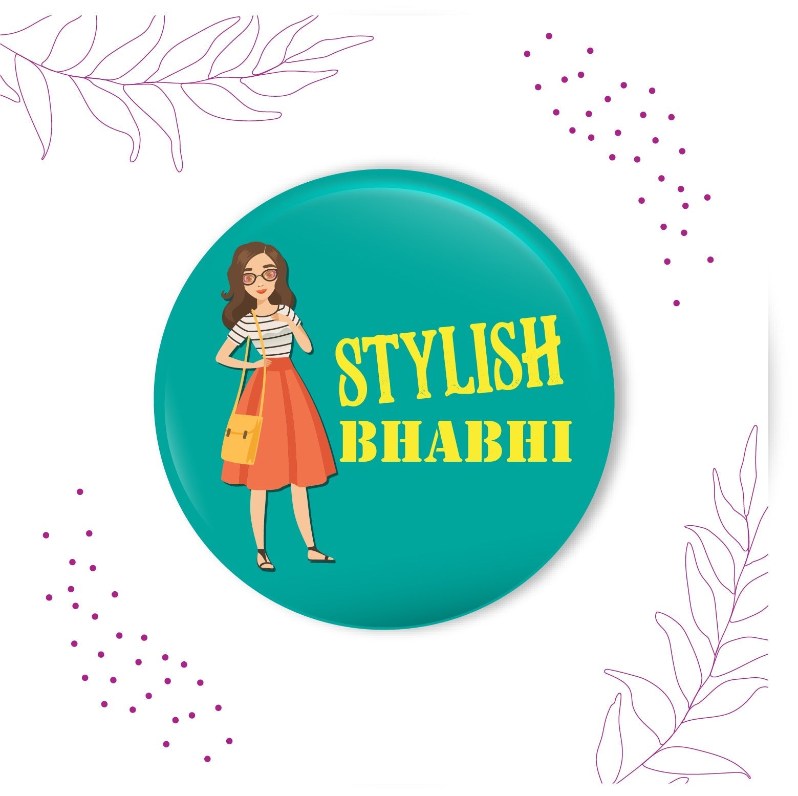 Indianvibez Stylish Bhabhi Metal Rakhi/Lumba with Fridge Magnet - Kids Rakhi | Grocsy