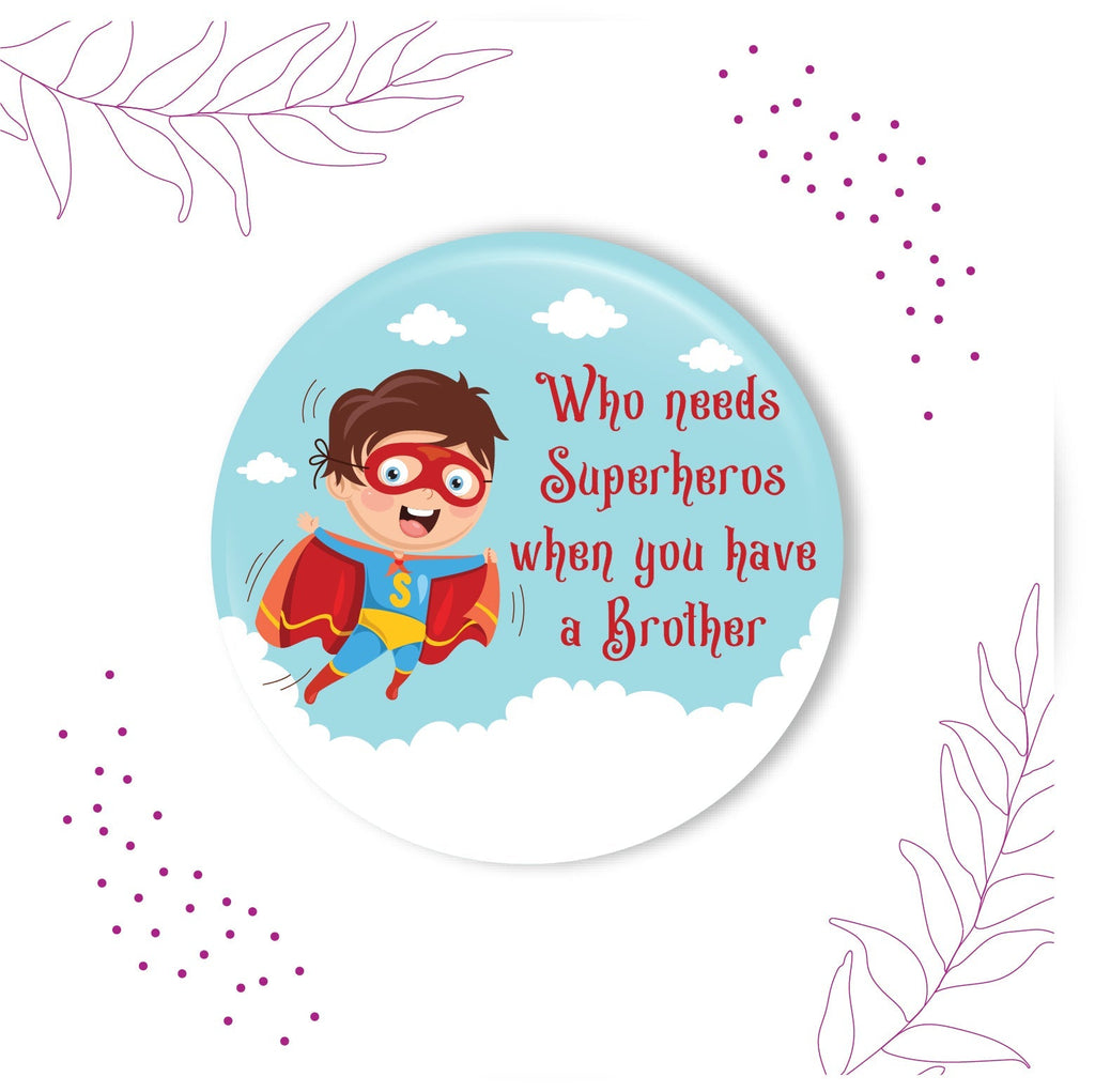 Indianvibez Superhero Metal Rakhi with Fridge Magnet - Kids Rakhi | Grocsy