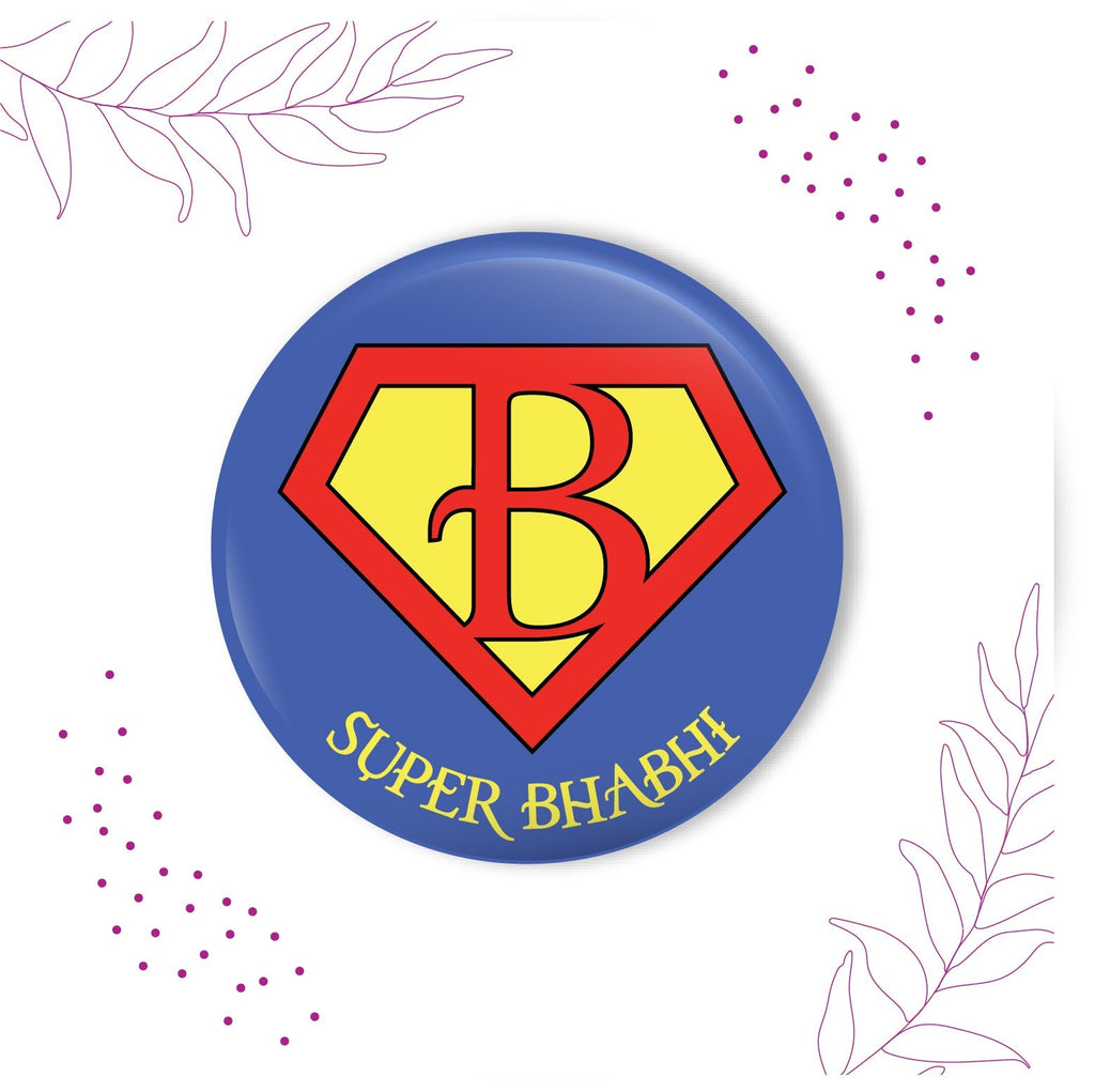 Indianvibez Super Bhabhi Metal Rakhi/Lumba with Fridge Magnet - Kids Rakhi | Grocsy