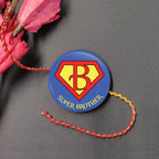 Indianvibez Super Brother Metal Rakhi with Fridge Magnet - Kids Rakhi | Grocsy