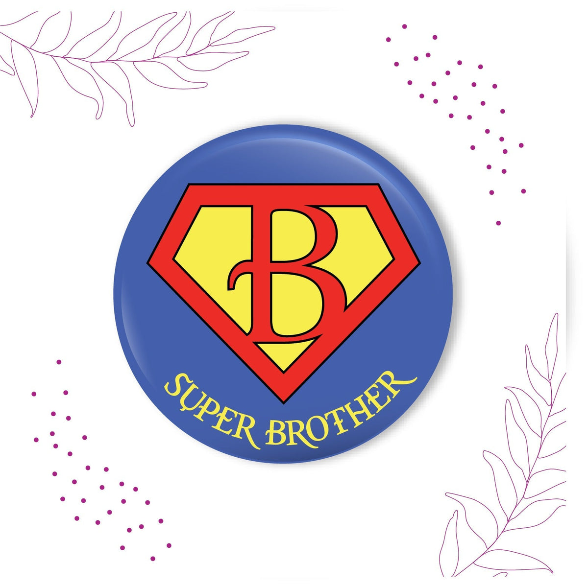 Indianvibez Super Brother Metal Rakhi with Fridge Magnet - Kids Rakhi | Grocsy