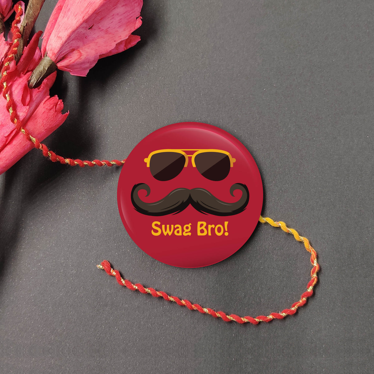 Indianvibez Swag Bro Metal Rakhi with Fridge Magnet - Kids Rakhi | Grocsy