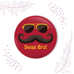 Indianvibez Swag Bro Metal Rakhi with Fridge Magnet - Kids Rakhi | Grocsy