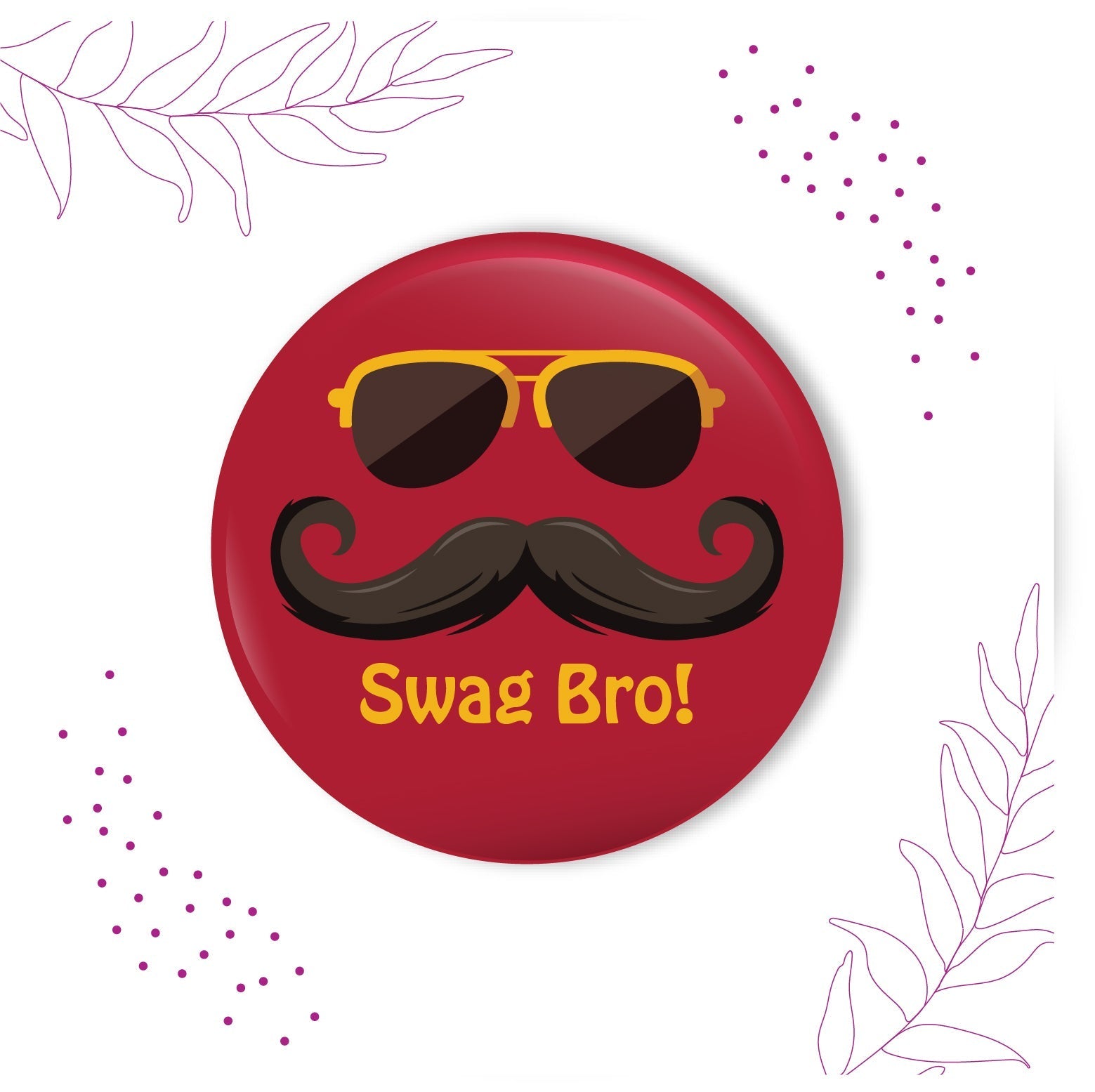 Indianvibez Swag Bro Metal Rakhi with Fridge Magnet - Kids Rakhi | Grocsy