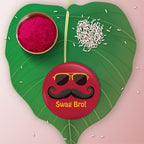 Indianvibez Swag Bro Metal Rakhi with Fridge Magnet - Kids Rakhi | Grocsy